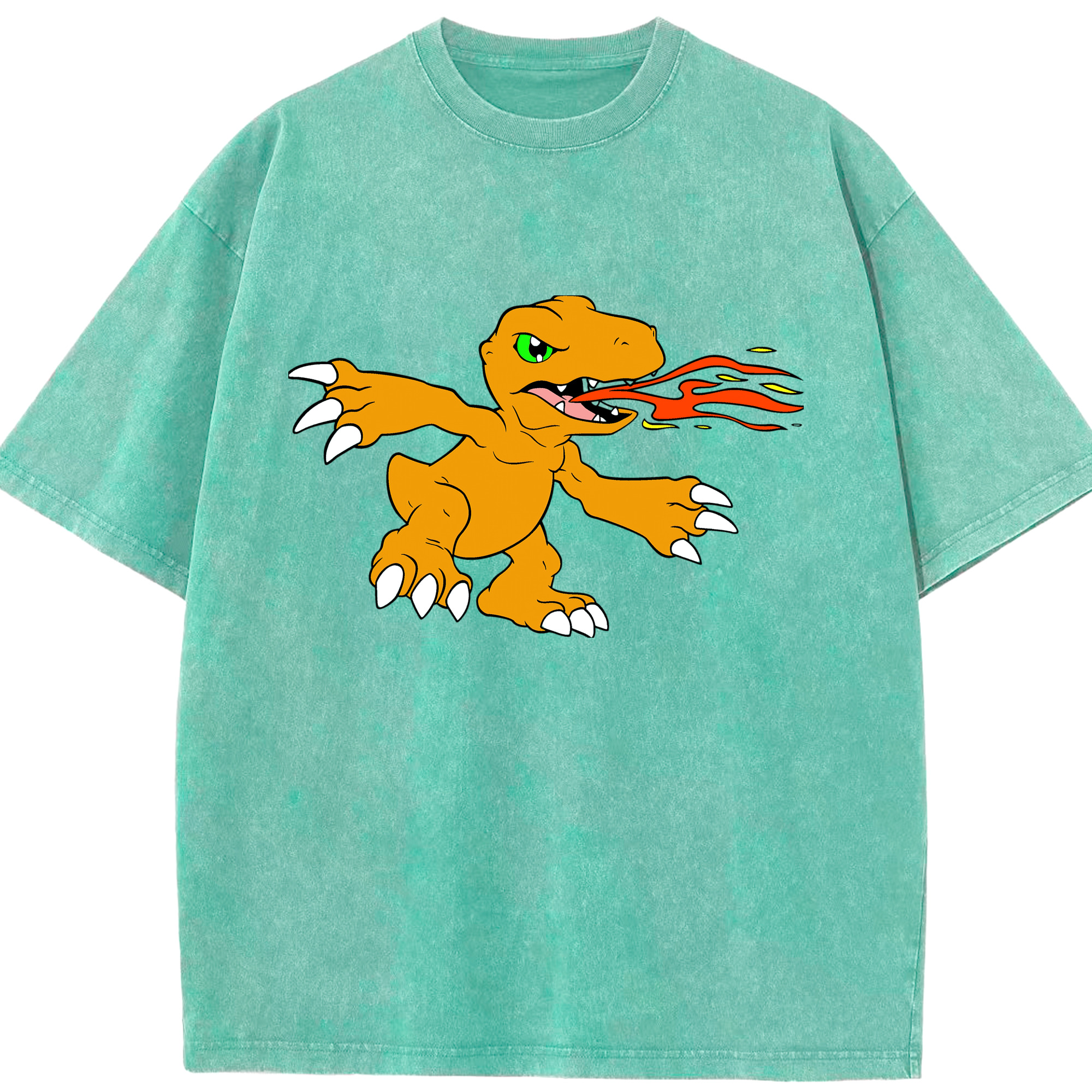 （画像用） Digimon デジタルモンスター/デジモン 綿100% ヴィンテージ風 半袖Tシャツ（フロントプリント）